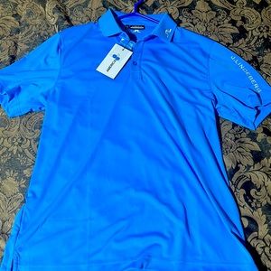 J. Lindeberg Tour Tech Polo, Blue, Size Large, Brand New With Tags, Never Worn